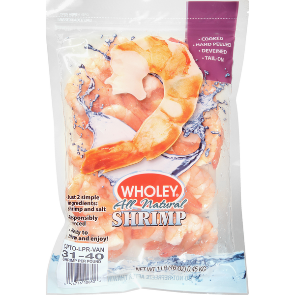 Packaged Seafood Wholey All Natural Shrimp hero