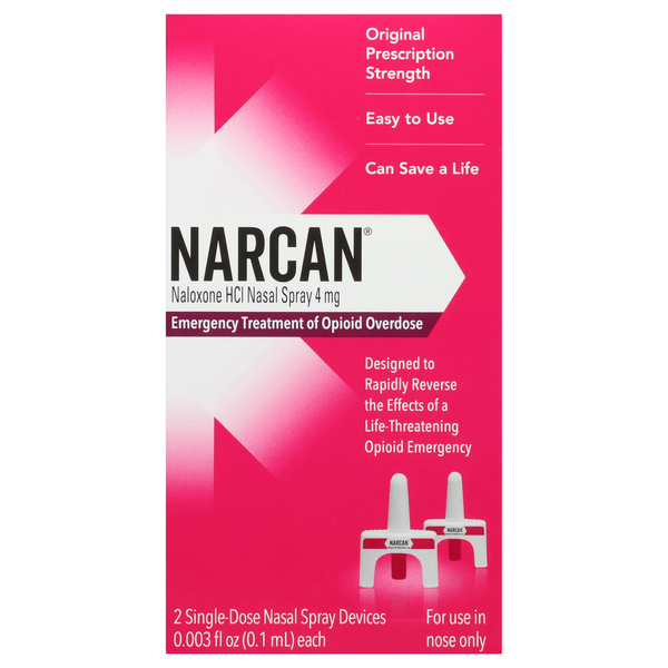 Narcan Nasal Spray, Naloxone HCL, 4 mg hero