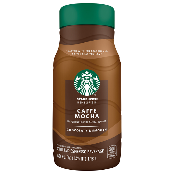 Refrigerated Starbucks Espresso Beverage, Caffe Mocha, Chilled hero