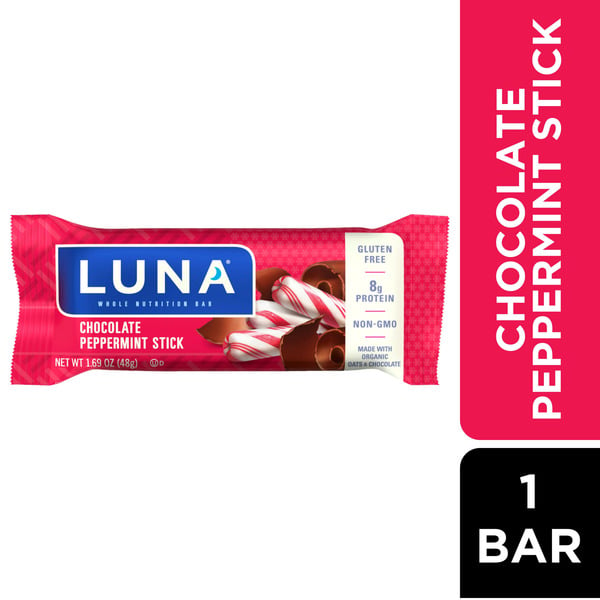 Energy & Granola Bars Luna Chocolate Peppermint Stick Whole Nutrition Bar hero