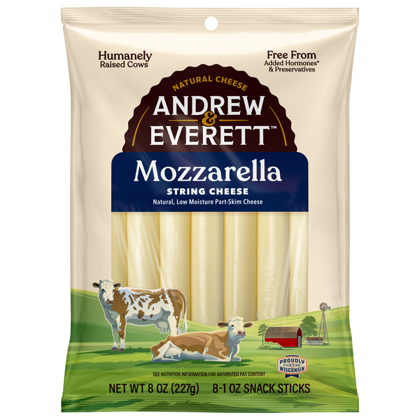 Packaged Cheese Andrew & Everett String Cheese hero