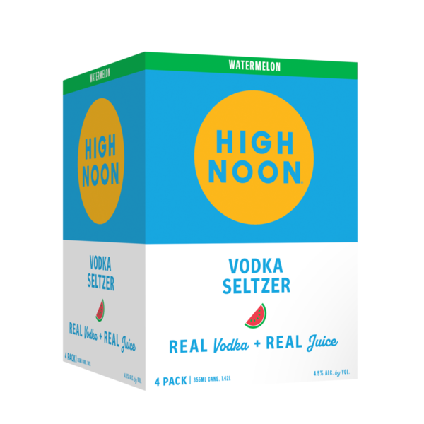 Vodka High Noon Watermelon Vodka Hard Seltzer 355ml Can 4pk hero