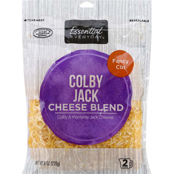 Packaged Cheese Essential Everyday Cheese Blend, Colby Jack, Fancy Cut hero