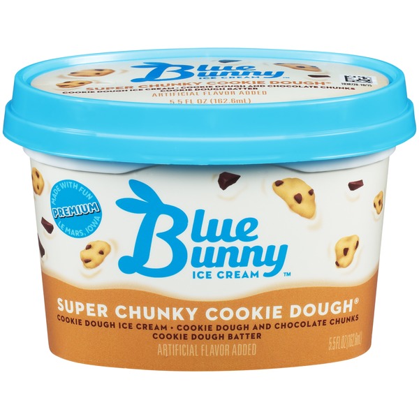 Ice Cream & Ice Blue Bunny Super Chunky Cookie Dough Ice Cream hero