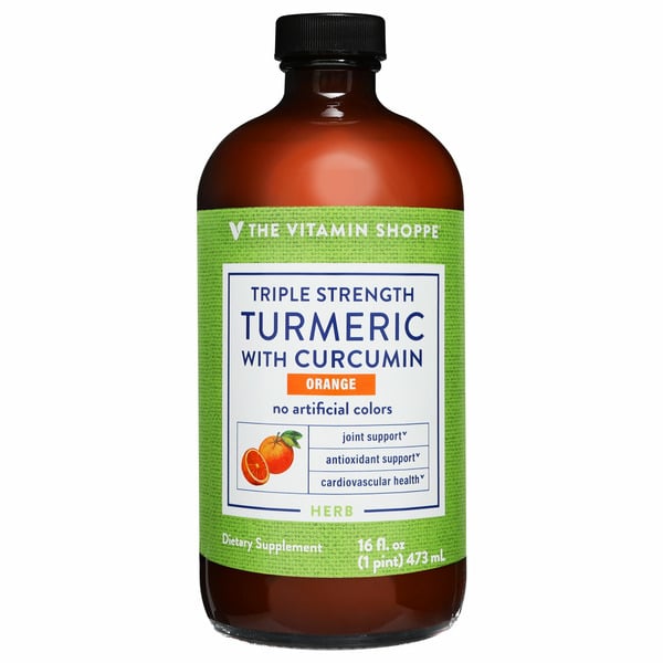 Other Vitamins The Vitamin Shoppe Triple Strength 900 mg Turmeric With Curcumin Orange Flavor Liquid hero