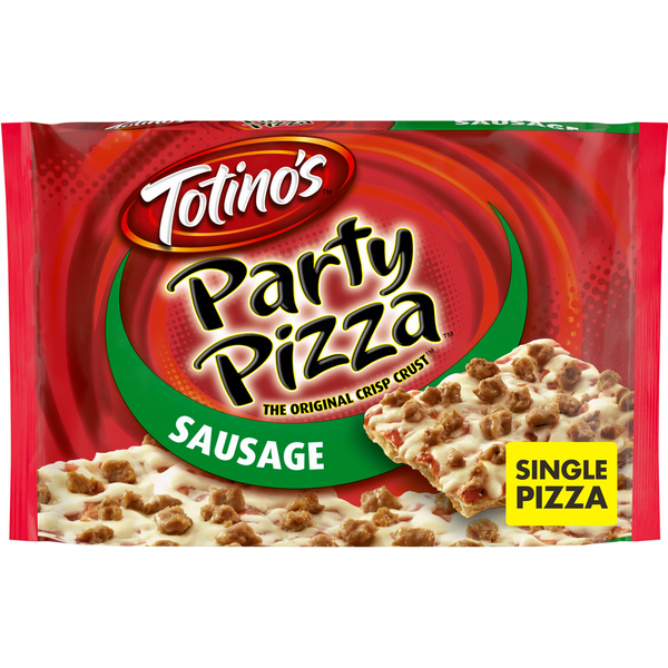 Frozen Pizza Totino's Sausage Party Pizza Pack Thin Crust Frozen Pizza Snacks hero