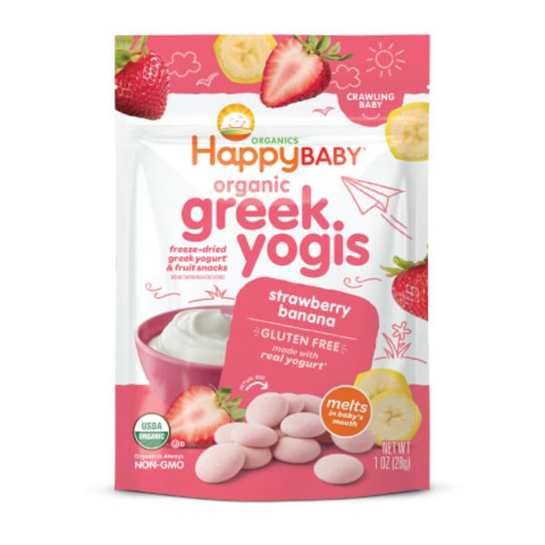 Baby Food & Formula Happy Baby Organics Organic Greek Yogis Freeze-Dried Greek Yogurt & Fruit Snacks Strawberry Banana hero