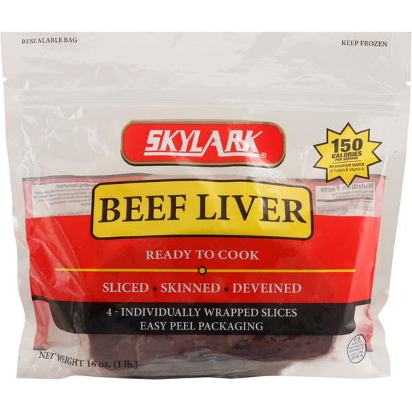 Frozen Meat Skylark Beef Liver, Sliced hero