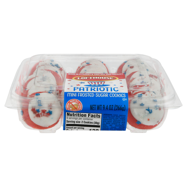 Bakery Desserts Lofthouse Sugar Cookies, Frosted, Mini, Patriotic hero