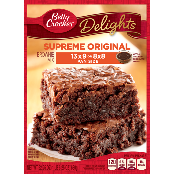 Doughs, Gelatins & Bake Mixes Betty Crocker Delights Supreme Original Brownie Mix hero