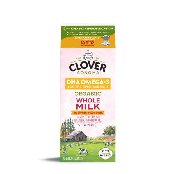 Clover Sonoma Clover Organic Omega-3 Whole Milk Uht Half Gallon hero