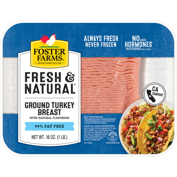 Poultry Counter Foster Farms Fresh & Natural Ground Turkey Breast hero