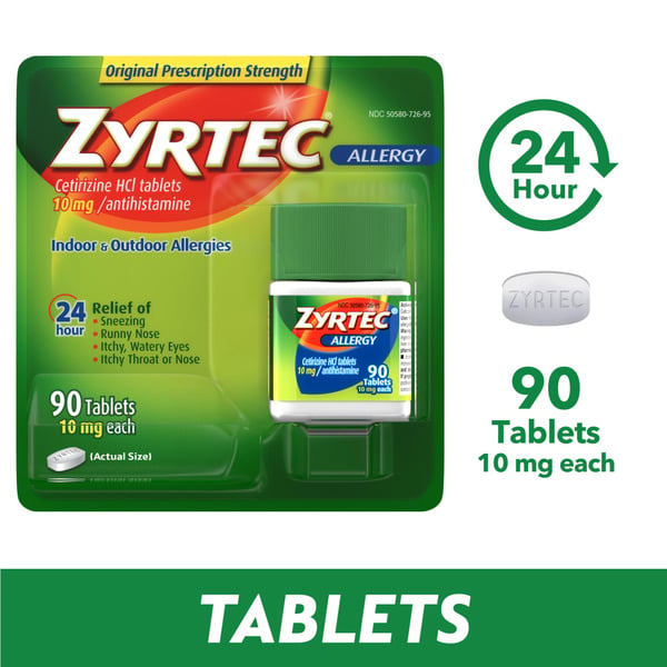 Allergy & Sinus ZYRTEC 24 Hour Allergy Relief Tablets With 10 Mg Cetirizine Hcl hero