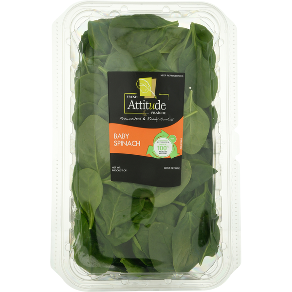 Packaged Vegetables & Fruits Fresh Attitude Baby Spinach hero