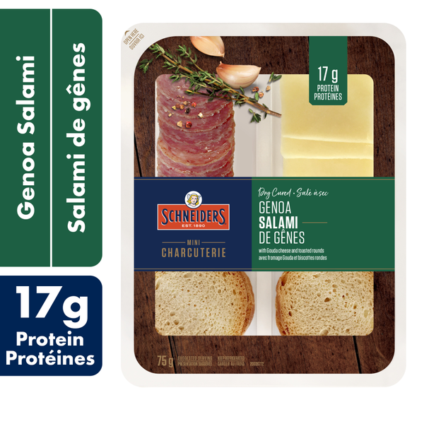 Lunch Meat Schneiders Dry Cured Genoa Salami Snack Kit hero