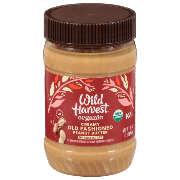 Butter Wild Harvest Peanut Butter, Organic, Creamy, Old Fashioned hero