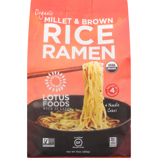 Instant Foods Lotus Foods Rice Ramen, Organic, Millet & Brown hero