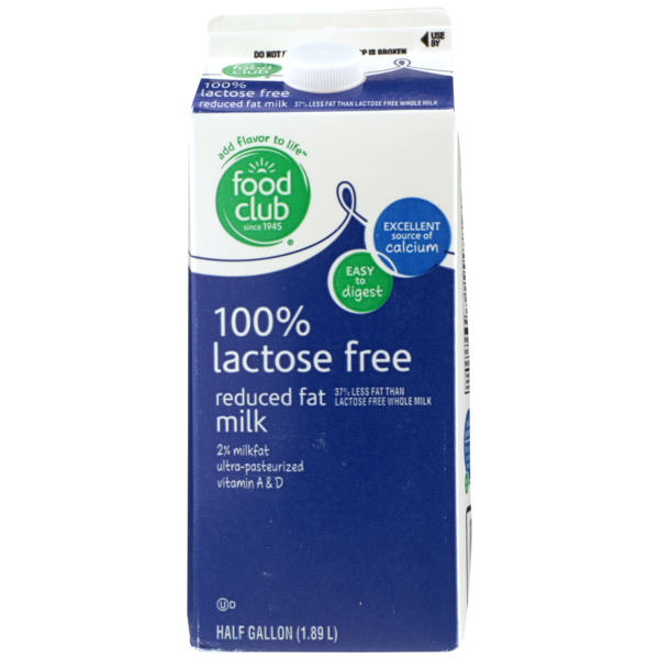 Milk Food Club 2% Lactose Free Reduced Fat Milk hero