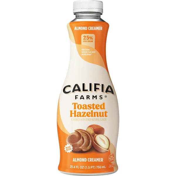 Creamers Califia Farms Hazelnut Almond Milk Coffee Creamer hero