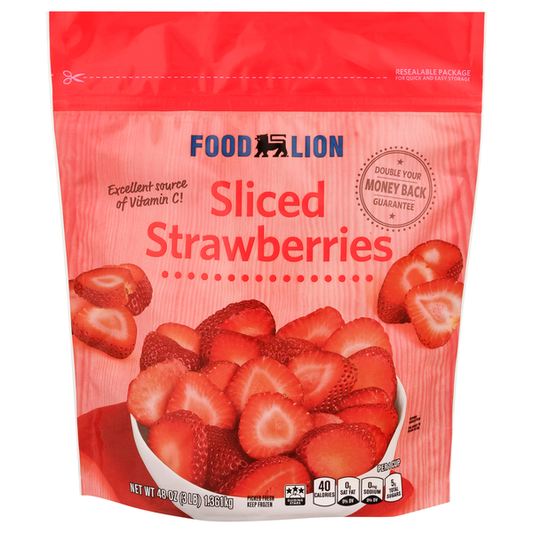 Frozen Produce Food Lion Strawberries, Sliced hero