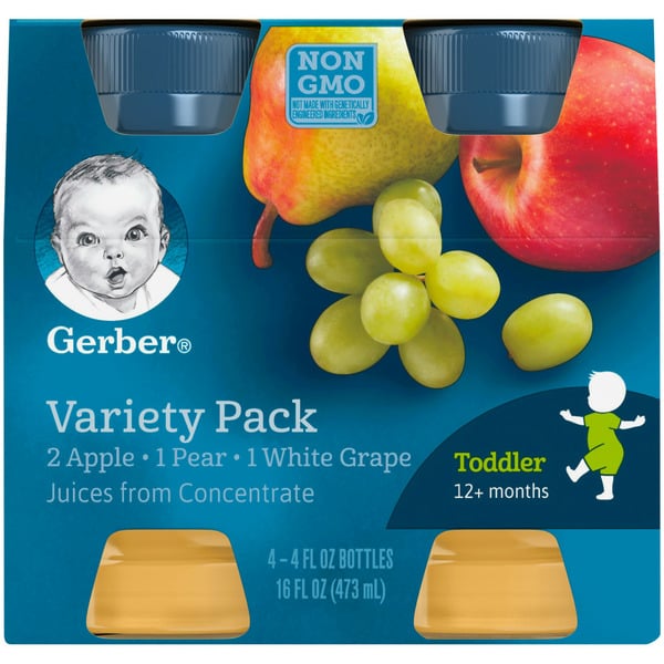 Baby Food & Formula Gerber Fruit Juice Variety Set Bottles hero