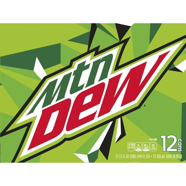 Beverages Mountain Dew Soda, 12 Pack hero