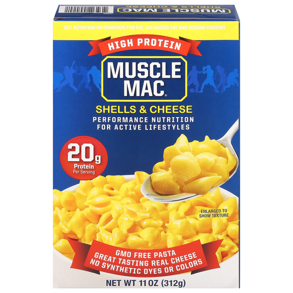 Instant Foods Muscle Mac Shells & Cheese, High Protein hero