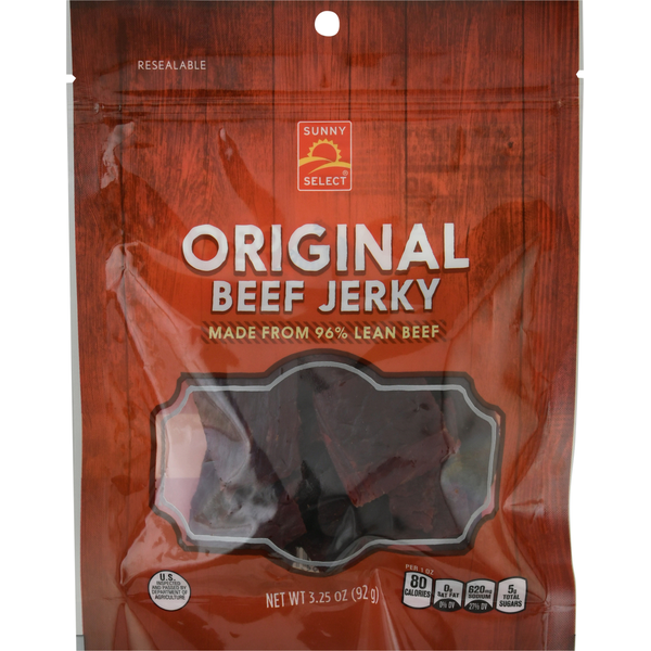 Popcorn & Jerky Sunny Select Beef Jerky, Original hero