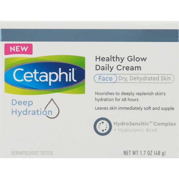 Facial Care Cetaphil Daily Cream. Healthy Glow, Deep Hydration, Face hero