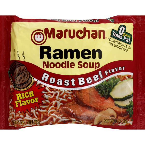 Instant Foods Maruchan Ramen Noodle Soup Roast Beef Flavor hero