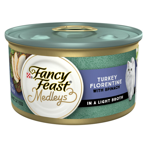 Cat Food & Care Purina Fancy Feast Wet Cat Food Medleys Turkey Florentine With Spinach in a Light Cat Food Broth hero