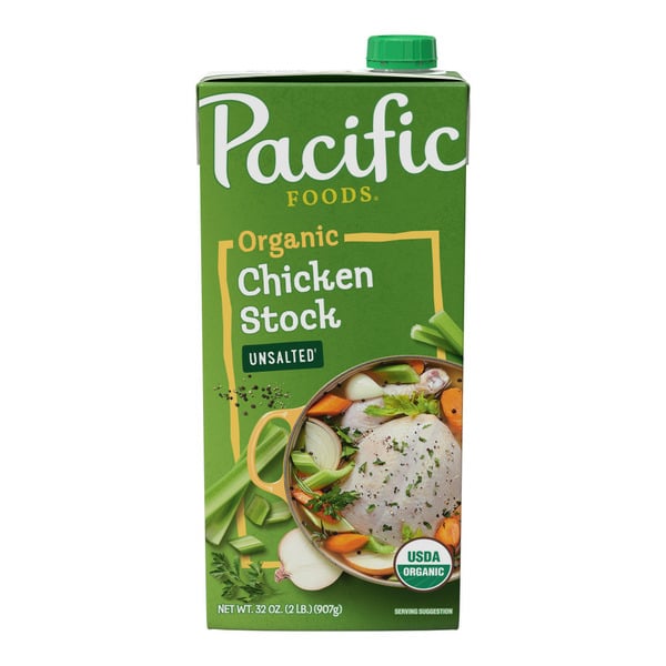 Soup, Stock & Broth Pacific Foods Organic Unsalted Chicken Stock hero