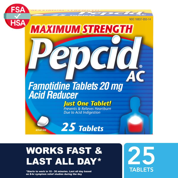 First Aid Pepcid AC Maximum Strength For Heartburn Prevention & Relief hero