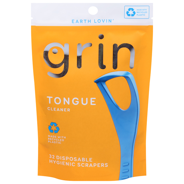 Grin Oral Care FLOSSPYX Tongue Cleaner, Disposable, Hygienic Scrappers hero