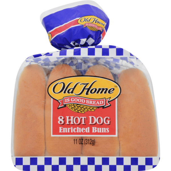 Buns & Rolls Old Home 8 count, Hot Dog Buns hero