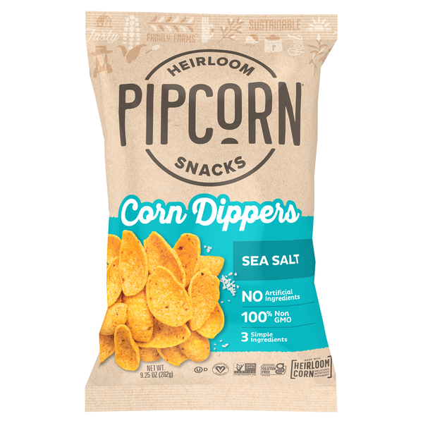 Chips & Pretzels Pipcorn Corn Dippers, Sea Salt hero