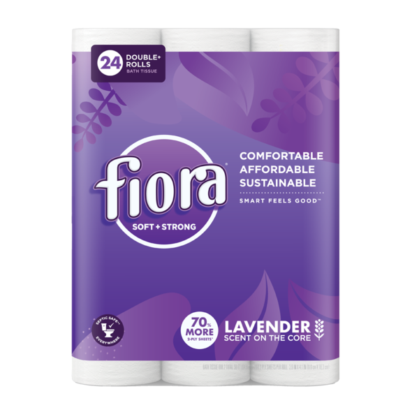 Paper Goods Fiora Lavender Scented Toilet Paper, Double+ Rolls hero