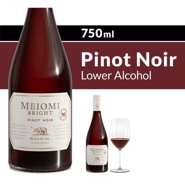 Red Wines Meiomi Bright Lower Alcohol* Pinot Noir Red Wine Bottle hero