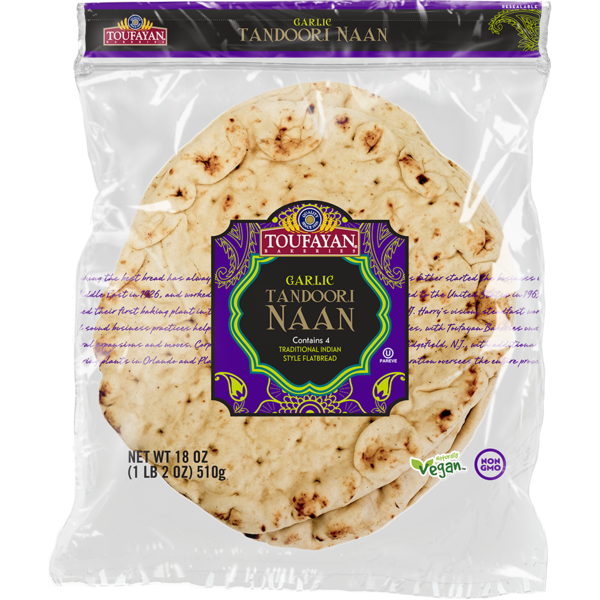 Bread Toufayan Bakeries Tandoori Flatbread, Garlic hero