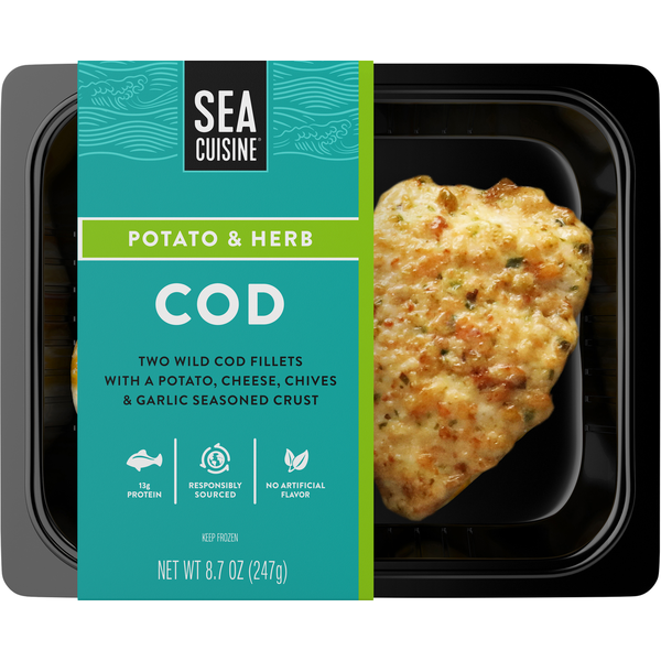 Frozen Meals Sea Cuisine Cod, Potato & Herb hero