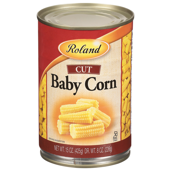 Canned/Jarred Vegetables Roland Foods Baby Corn, Cut hero