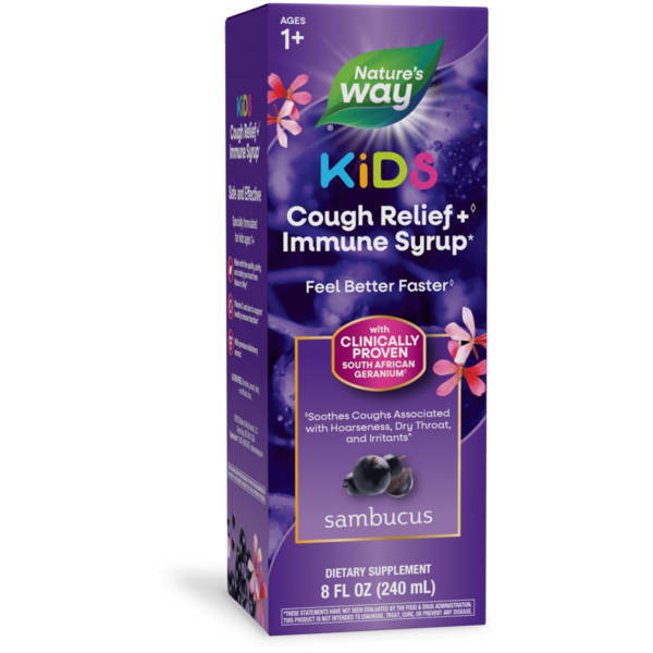 Nature's Way Sambucus Kids Cough Relief + Immune Syrup hero