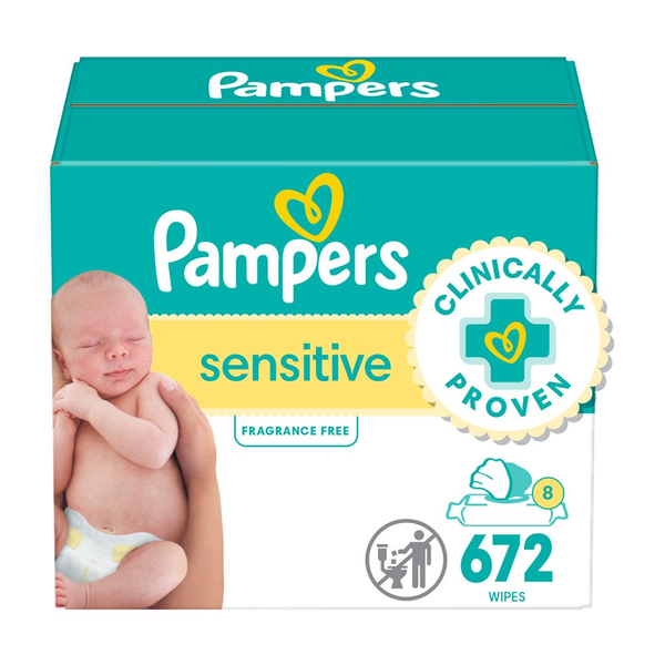 Diapers & Wipes Pampers Baby Wipes Sensitive Perfume Free 3X Pop-Top Packs hero