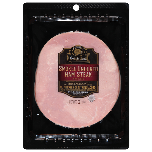 Meat Counter Boar's Head Smoked Uncured Ham Steak hero