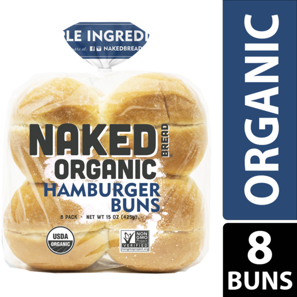 Bread Naked Bread Organic Hamburger Buns hero