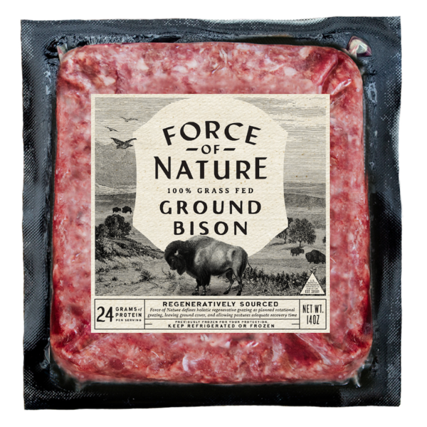 Meat Force of Nature Ground Bison, 100% Grass Fed, Regeneratively Sourced hero