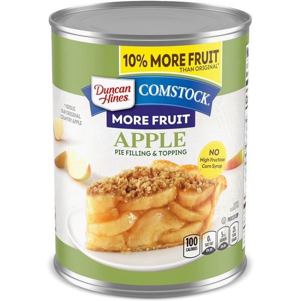 Baking Ingredients Duncan Hines Comstock Comstock More Fruit Apple Pie Filling and Topping hero