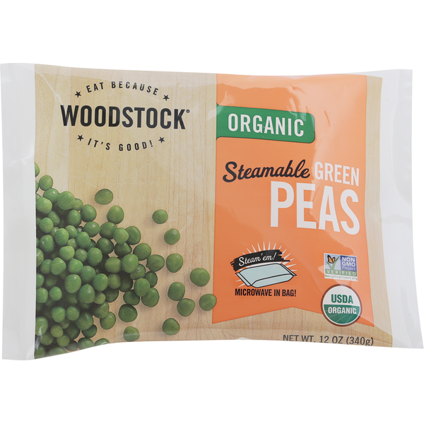 Frozen Produce WOODSTOCK Organic Steamable Green Peas hero