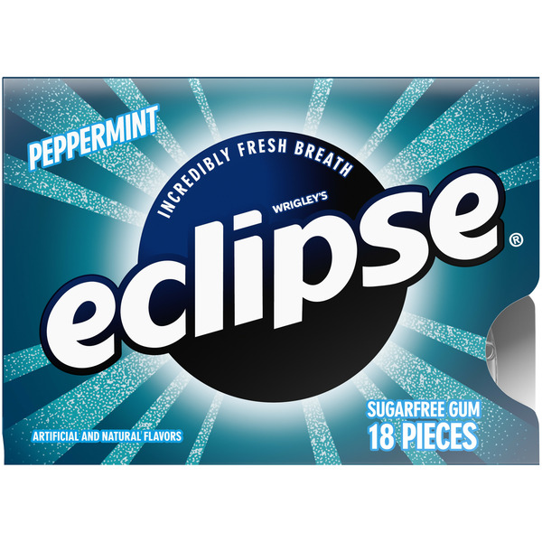 Mint & Gum Eclipse Peppermint Sugar Free Chewing Gum Single Pack 18 Piece hero