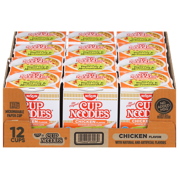 Instant Foods Nissin Cup Noodles Chicken Flavor 12-Pack hero